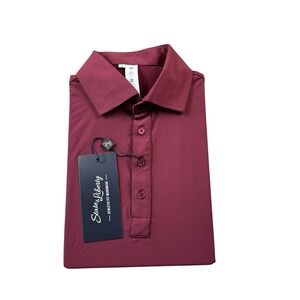 State & Liberty Maroon Red Performance Men's Polo Shirt Size S NWT